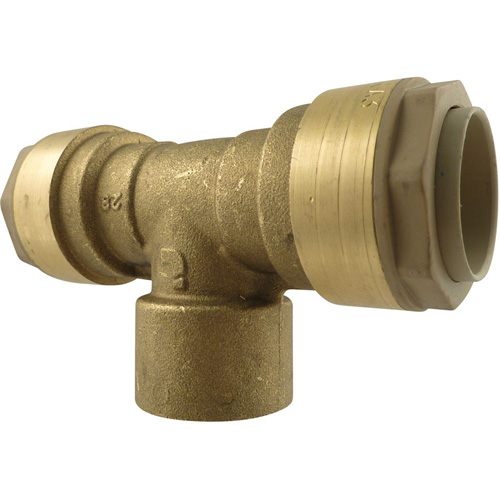 Raccord de tuyau d'air en T Quickline, Laiton, 1/2" Oxford Builders Supplies Inc
