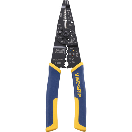 Wire Stripper/Crimper/Cutter Multi-Tool, 8-1/2" L, 10 - 22 AWG Oxford Builders Supplies Inc