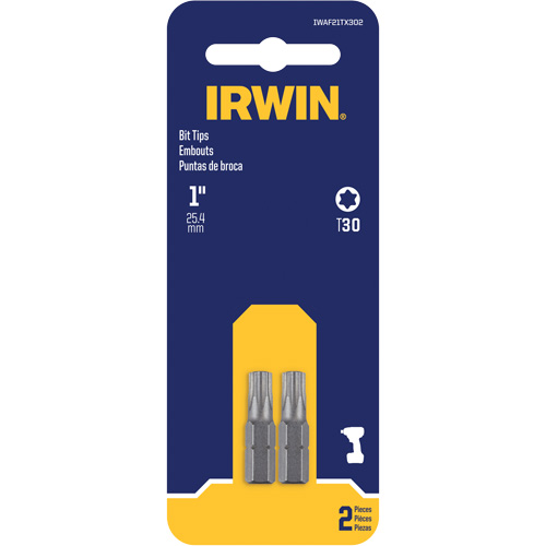 Embouts de tournevis &agrave; ins&eacute;rer, Torx, T-30, Prise 1/4" Oxford Builders Supplies Inc