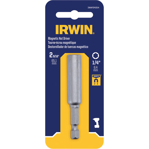 Tourne-&eacute;crou, Embout 1/4", Prise 1/4", 2-9/16" lo, Magn&eacute;tique Oxford Builders Supplies Inc