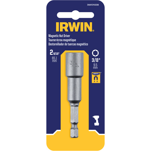 Nutsetter, 3/8" Tip, 1/4" Drive, 2-9/16" L, Magnetic Oxford Builders Supplies Inc