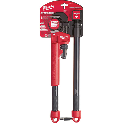 Cl&eacute; &agrave; tuyau adaptable Cheater, Cap des m&acirc;choires 2-1/2", Longueur 18"/24"/10", Fini Rev&ecirc;tement en poudre, Prise Ergonomique Oxford Builders Supplies Inc