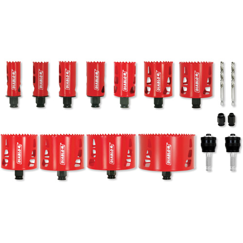 Plumber's Bi-Metal Hole Saw Set, 17 Pieces Oxford Builders Supplies Inc