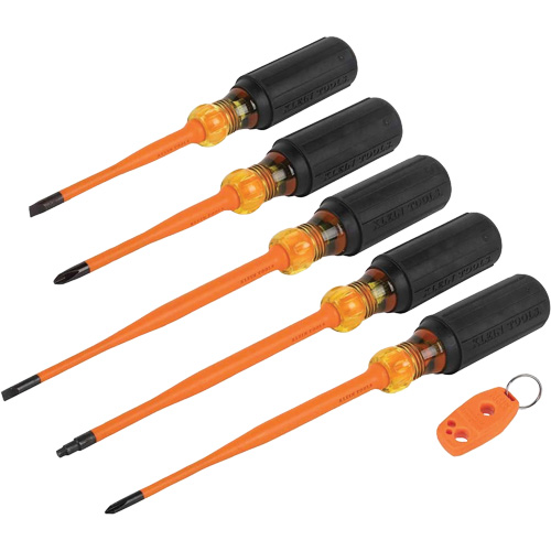 Slim-Tip Insulated Screwdriver Set, 1000 V, 6 Pcs Oxford Builders Supplies Inc