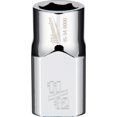 SAE Socket with Four Flat Sides, 11/32", 3/8" Drive, 6 Points Oxford Builders Supplies Inc