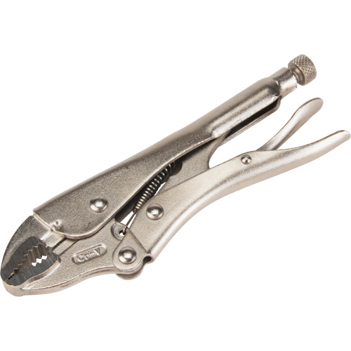 Locking Pliers with Wire Cutter, 7" Length, Curved Jaw Oxford Builders Supplies Inc