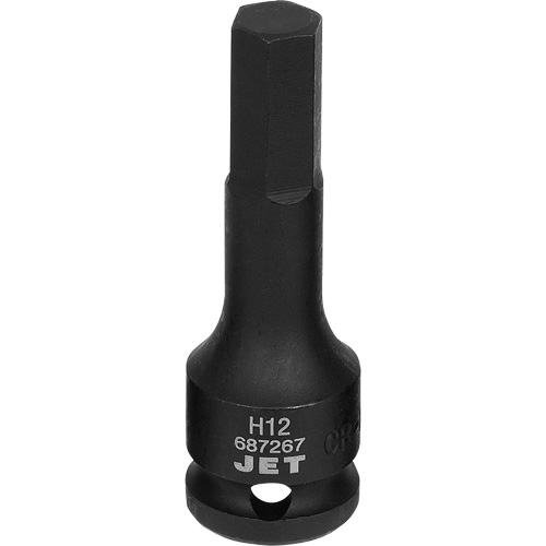 Impact Socket Bits, Hex, 12 mm x 1/2" Drive Oxford Builders Supplies Inc