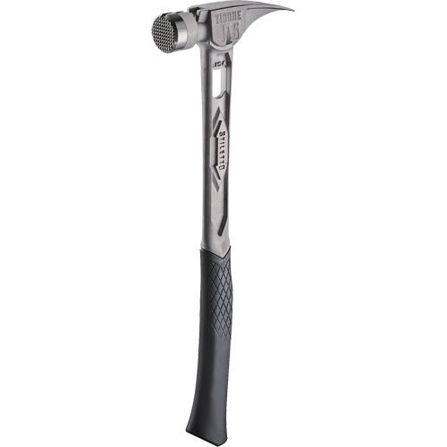 Marteau de charpente en titane meul&eacute; TIBONE, 15 oz, Prise en Acier plein, 17-17/50" lo Oxford Builders Supplies Inc