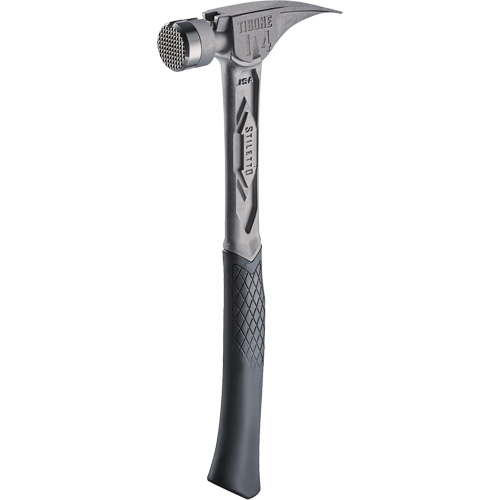 Marteau de charpente en titane meul&eacute; TIBONE, 14 oz, Prise en Acier plein, 15-1/4" lo Oxford Builders Supplies Inc