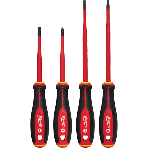Insulated Slim Tip Screwdriver Set, 4 Pcs., Magnetic Oxford Builders Supplies Inc