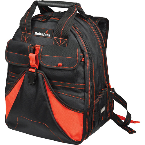 Deluxe Tool Backpack, Black/Red, Ballistic/Polyester Oxford Builders Supplies Inc