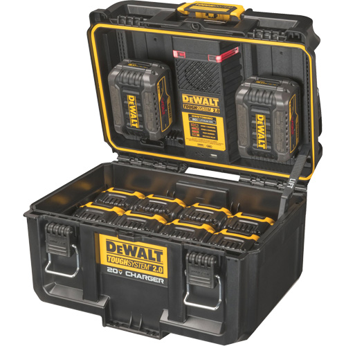 ToughSystem&reg; 2.0 20V Dual Port Charger, 14" x 15" x 9", Black/Yellow Oxford Builders Supplies Inc