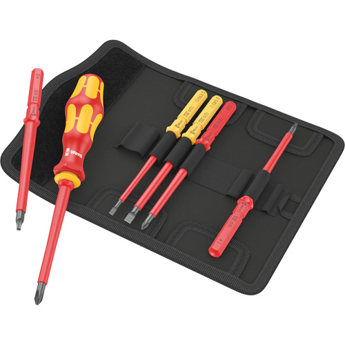 Kraftform Kompakt VDE 7 Imperial Bit-Holding Screwdriver & Blades, 1000 V, 6 Pcs Oxford Builders Supplies Inc