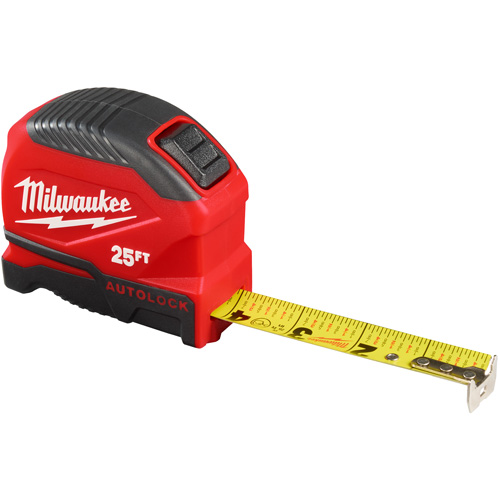 Auto-Lock Tape Measure, 1" x 25' Oxford Builders Supplies Inc