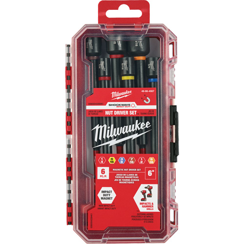 Jeu de tourne-&eacute;crous de 6" Impact Duty SHOCKWAVE, 6 mcx, Magn&eacute;tique Oxford Builders Supplies Inc