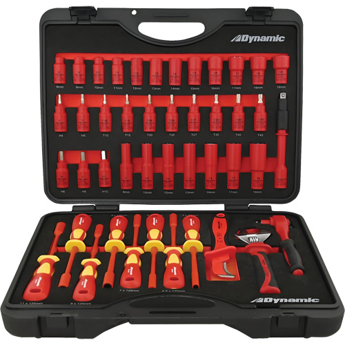 Insulated Socket & Tool Set, 44 Pcs Oxford Builders Supplies Inc