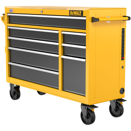 Heavy-Duty Mobile Workstation, 8 Drawers, 52" W x Yellow Oxford Builders Supplies Inc