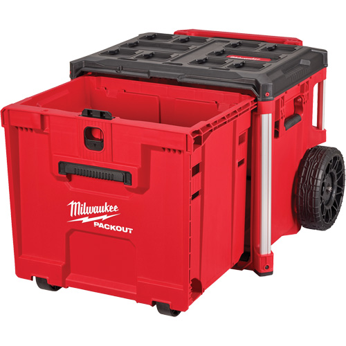 PACKOUT Rolling Drawer Tool Box, 19" x 24" x 20", Black/Red Oxford Builders Supplies Inc