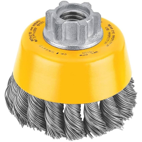Brosse boisseau en fil de carbone torsad&eacute; &agrave; haute performance, 3" dia. x 5/8"-11 arbre Oxford Builders Supplies Inc
