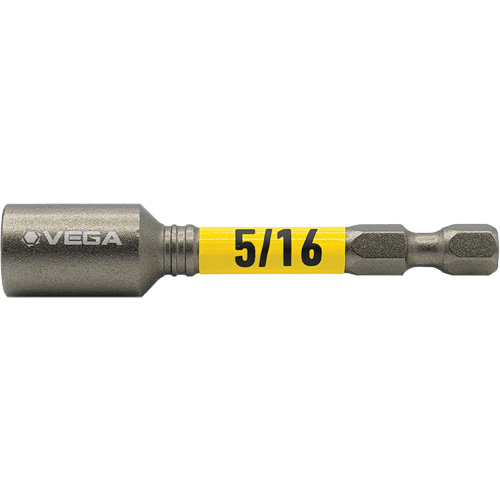 Impactech&reg; Nut Driver, 5/16" Tip, 1/4" Drive, 2-9/16" L, Magnetic Oxford Builders Supplies Inc