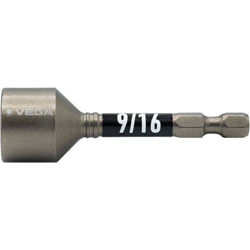 Impactech&reg; Nut Driver, 9/16" Tip, 1/4" Drive, 2-9/16" L, Magnetic Oxford Builders Supplies Inc