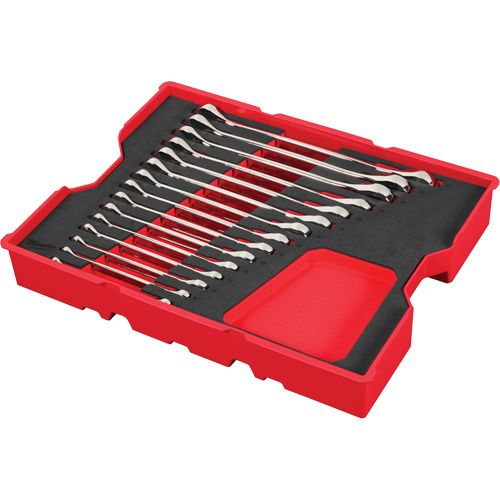 Jeu de cl&eacute;s avec plateau pour tiroirs PACKOUT, Combinaison &agrave; cliquet, 15 morceaux, M&eacute;trique Oxford Builders Supplies Inc