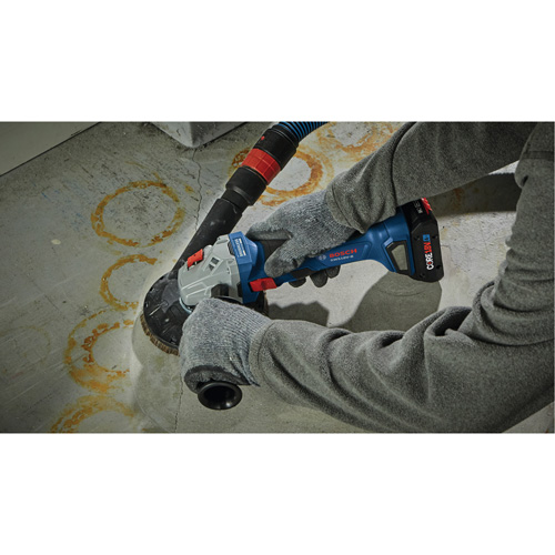 Rectifieuse angulaire sans balais avec interrupteur coulissant, Roue de 4-1/2", 18 V Oxford Builders Supplies Inc