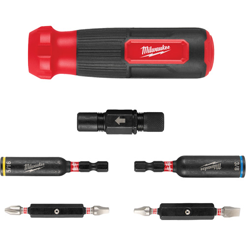 8-IN-1 Multi-Bit & Nut Driver with SHOCKWAVE Impact Duty Bits & Nut Drivers, 8-1/3" L, Cushion Grip Handle Oxford Builders Supplies Inc