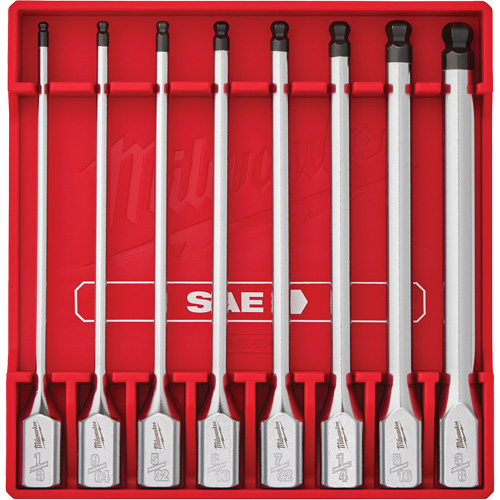 Jeu de douilles longues &agrave; embouts SAE, Sph&egrave;re hexagonale, Prise 3/8", 8 mr Oxford Builders Supplies Inc