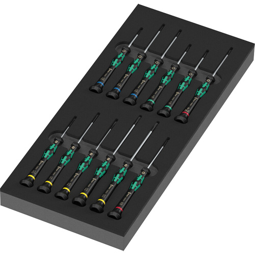 Foam Insert Kraftform Micro Screwdriver Set 2, 13 Pcs. Oxford Builders Supplies Inc