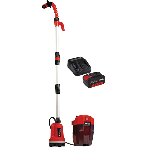 Pompe &agrave; eau propre pour baril de pluie sans fil avec batterie 4 Ah et ensemble de d&eacute;part de chargeur, 18 V, 792,5 gal./min Oxford Builders Supplies Inc