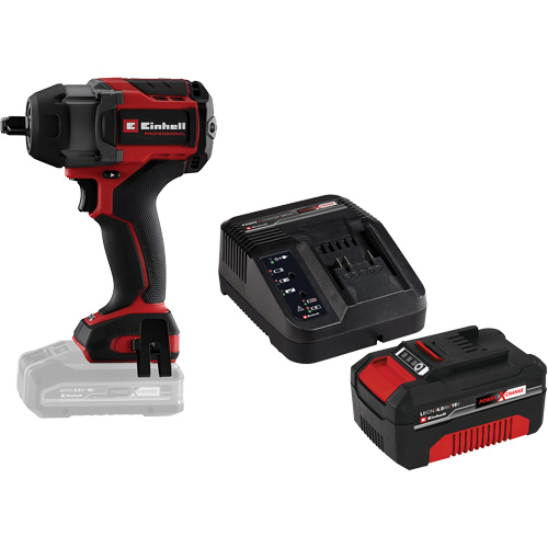 Professional Cordless Impact Wrench with 4Ah PXC Battery & Charger Starter Kit, 18 V, 1/2" Socket Oxford Builders Supplies Inc