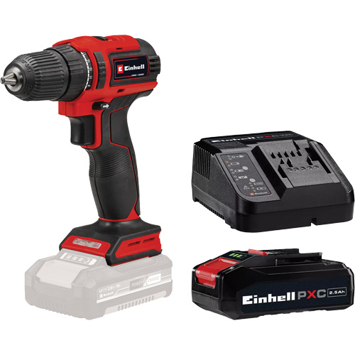 Perceuse-visseuse sans fil avec batterie 2,5 Ah PXC et ensemble chargeur de d&eacute;part, Lithium-ion, 18 V, Mandrin 3/8", Couple 354 lb-po Oxford Builders Supplies Inc