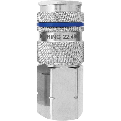 Raccord industriel rapide QUIKSILVER, Laiton nickel&eacute;, 1/2", NPT femelle, 500 psi Oxford Builders Supplies Inc