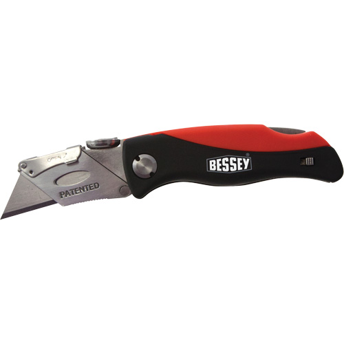 Folding Utility Knife, 2-3/8" Blade, Plastic/Cushion Handle Oxford Builders Supplies Inc