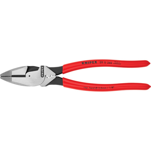 High Leverage Lineman's Pliers New England with Fish Tape Puller & Crimper Oxford Builders Supplies Inc