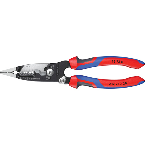 Forged Wire Stripper with KNIPEXTEND Handle, 8" L, 10 - 20 AWG Oxford Builders Supplies Inc