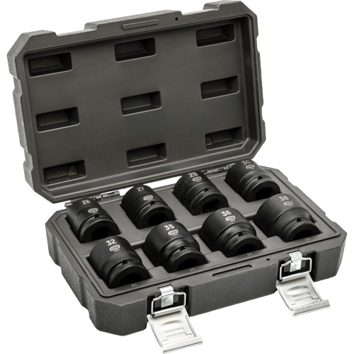 Jeu de douilles m&eacute;triques &agrave; 6 pans, 8 Mcx, Chocs, Prise de 3/4" Oxford Builders Supplies Inc