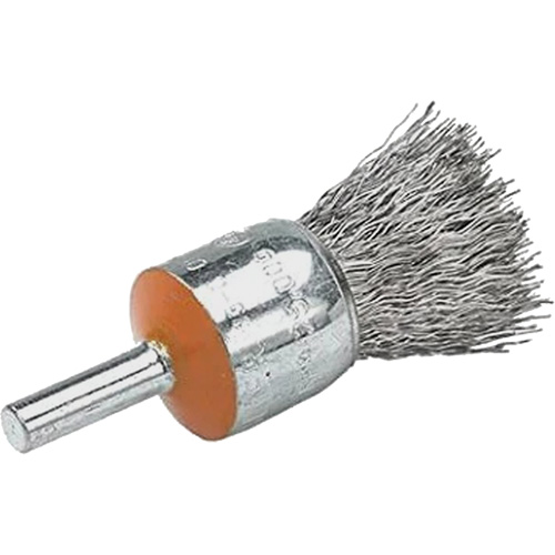 Brosses mont&eacute;es &agrave; fils cr&ecirc;p&eacute;s, 1/2", Fils 0,02", Tige 1/4" Oxford Builders Supplies Inc