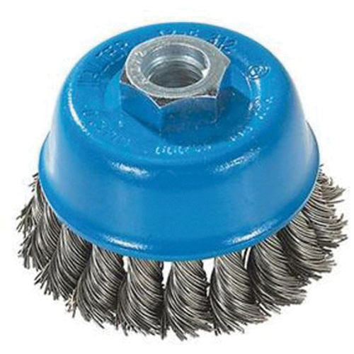 Knot-Twisted Wire Cup Brush, 3" Dia. x M10x1.25 Arbor Oxford Builders Supplies Inc