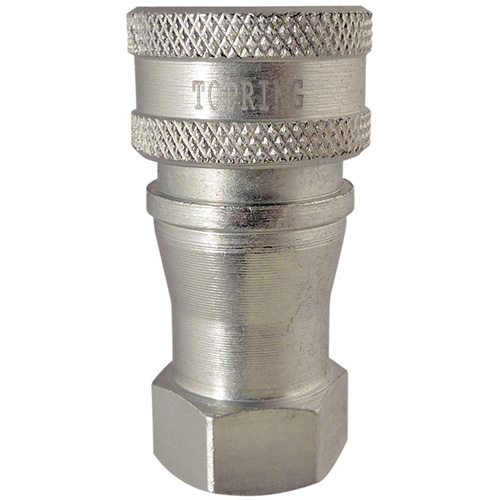 RACCORD HYDRAULIQUE FERMETURE 2 VOIES,1/4NPT,ACI, Laiton/Acier inoxydable Oxford Builders Supplies Inc