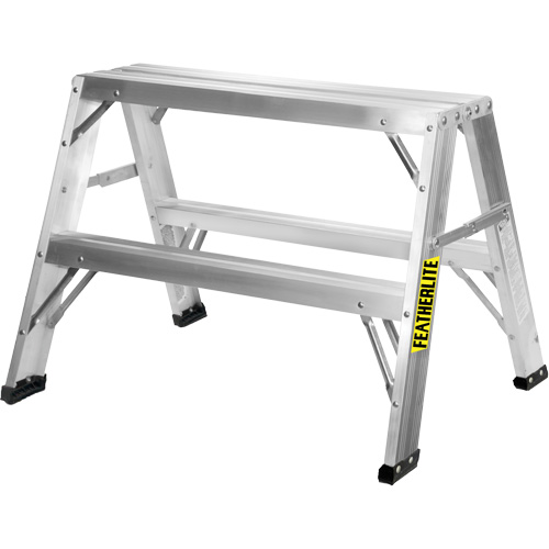 Industrial-Duty Sawhorse, 2' H x 31.9375" W x 23.50" D, 300 lbs. Capacity, Aluminum Oxford Builders Supplies Inc