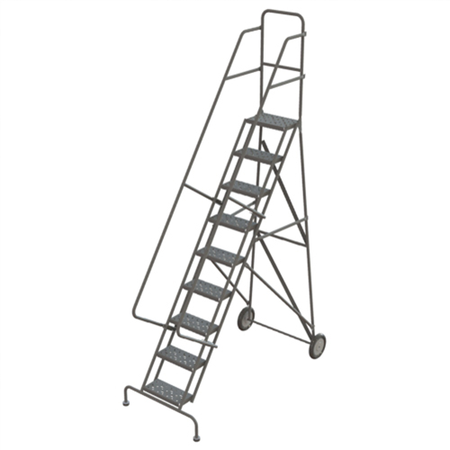 &eacute;chelles roulantes en acier, 9 marches, Largeur de la marche 16", Hauteur de la plateforme 90", Acier Oxford Builders Supplies Inc