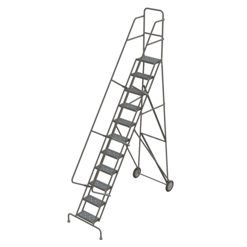 &eacute;chelles roulantes en acier, 11 marches, Largeur de la marche 16", Hauteur de la plateforme 110", Acier Oxford Builders Supplies Inc