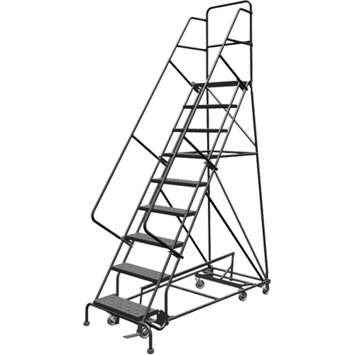 &eacute;chelles roulantes multidirectionnelles, 9 marches, Largeur de la marche 24", Hauteur de la plateforme 90", Acier Oxford Builders Supplies Inc