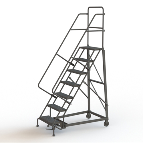 &eacute;chelles roulantes robustes, 7 marches, Largeur de la marche 24", Hauteur de la plateforme 70", Acier Oxford Builders Supplies Inc