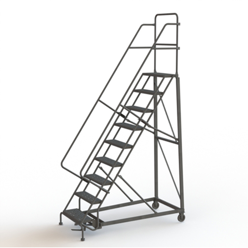 &eacute;chelles roulantes robustes, 9 marches, Largeur de la marche 24", Hauteur de la plateforme 90", Acier Oxford Builders Supplies Inc
