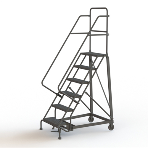 &eacute;chelles roulantes robustes, 6 marches, Largeur de la marche 24", Hauteur de la plateforme 60", Acier Oxford Builders Supplies Inc