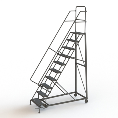 &eacute;chelles roulantes robustes, 10 marches, Largeur de la marche 24", Hauteur de la plateforme 100", Acier Oxford Builders Supplies Inc