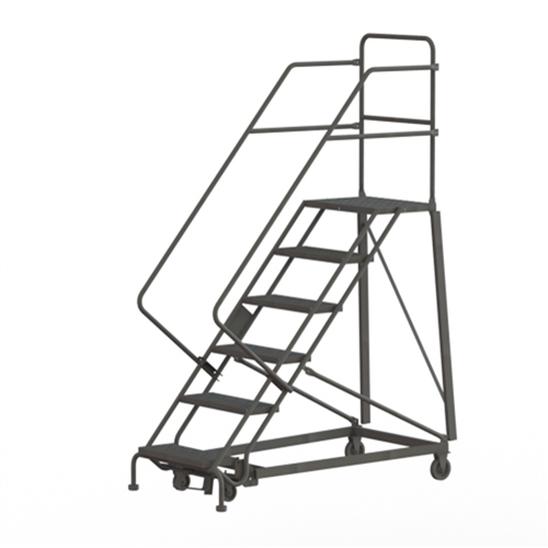 Heavy Duty Safety Slope Ladder, 6 Steps, Perforated, 50° Incline, 60" High Oxford Builders Supplies Inc
